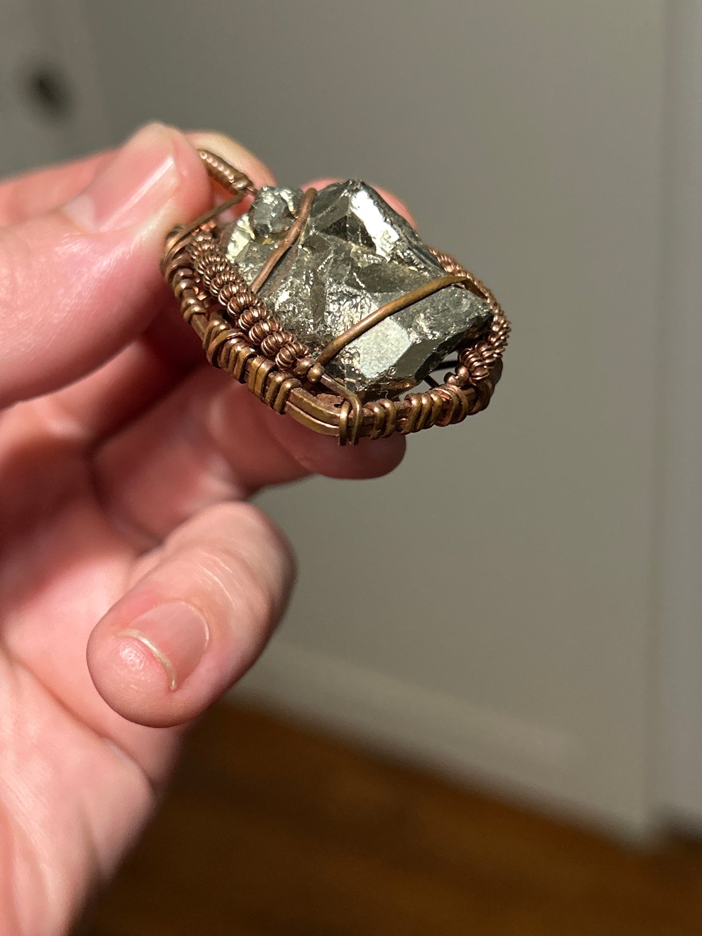 Pyritohedral Pyrite x Nevada Turquoise Necklace