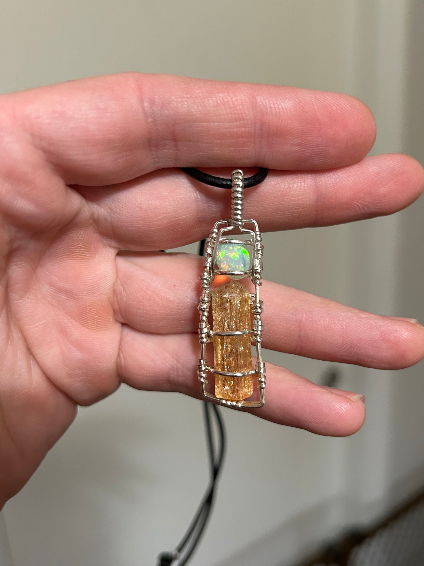 Ethiopian Opal x Imperial Topaz Necklace