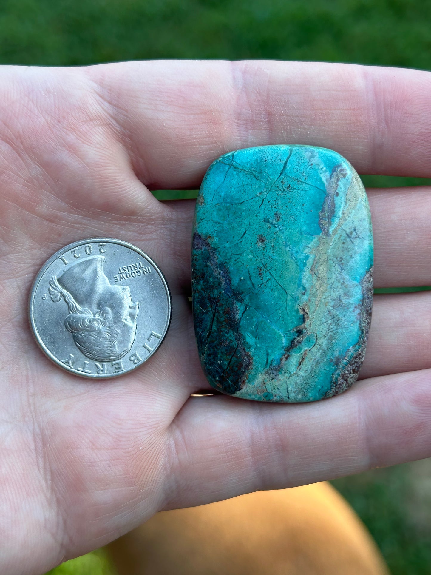 Chrysocolla Cut