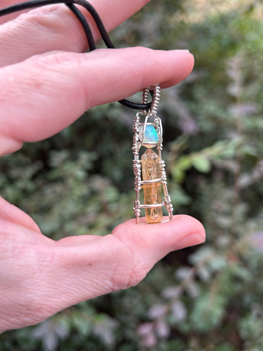Ethiopian Opal x Imperial Topaz Necklace