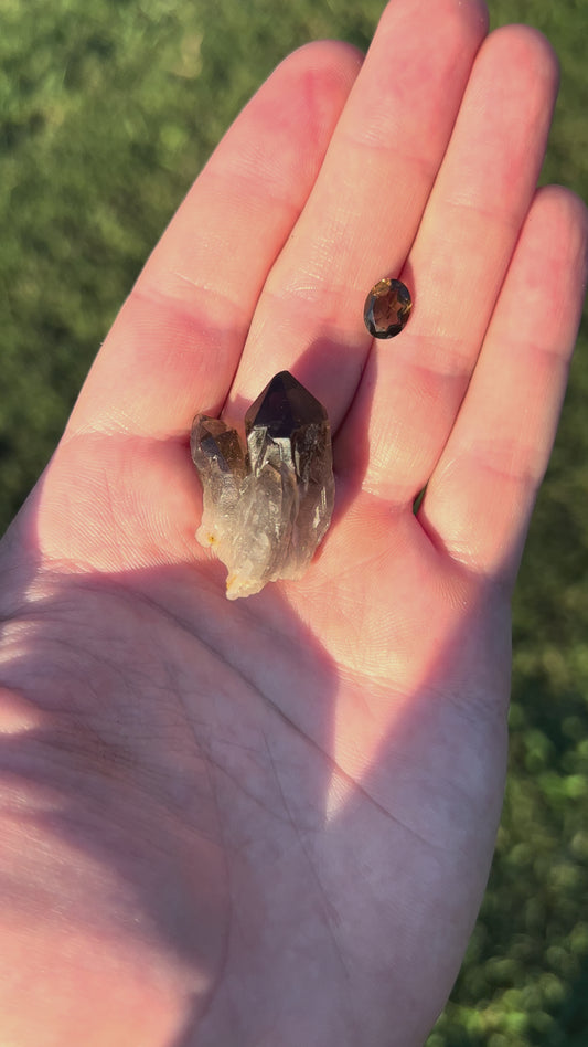 Brazilian Smokey Quartz combo