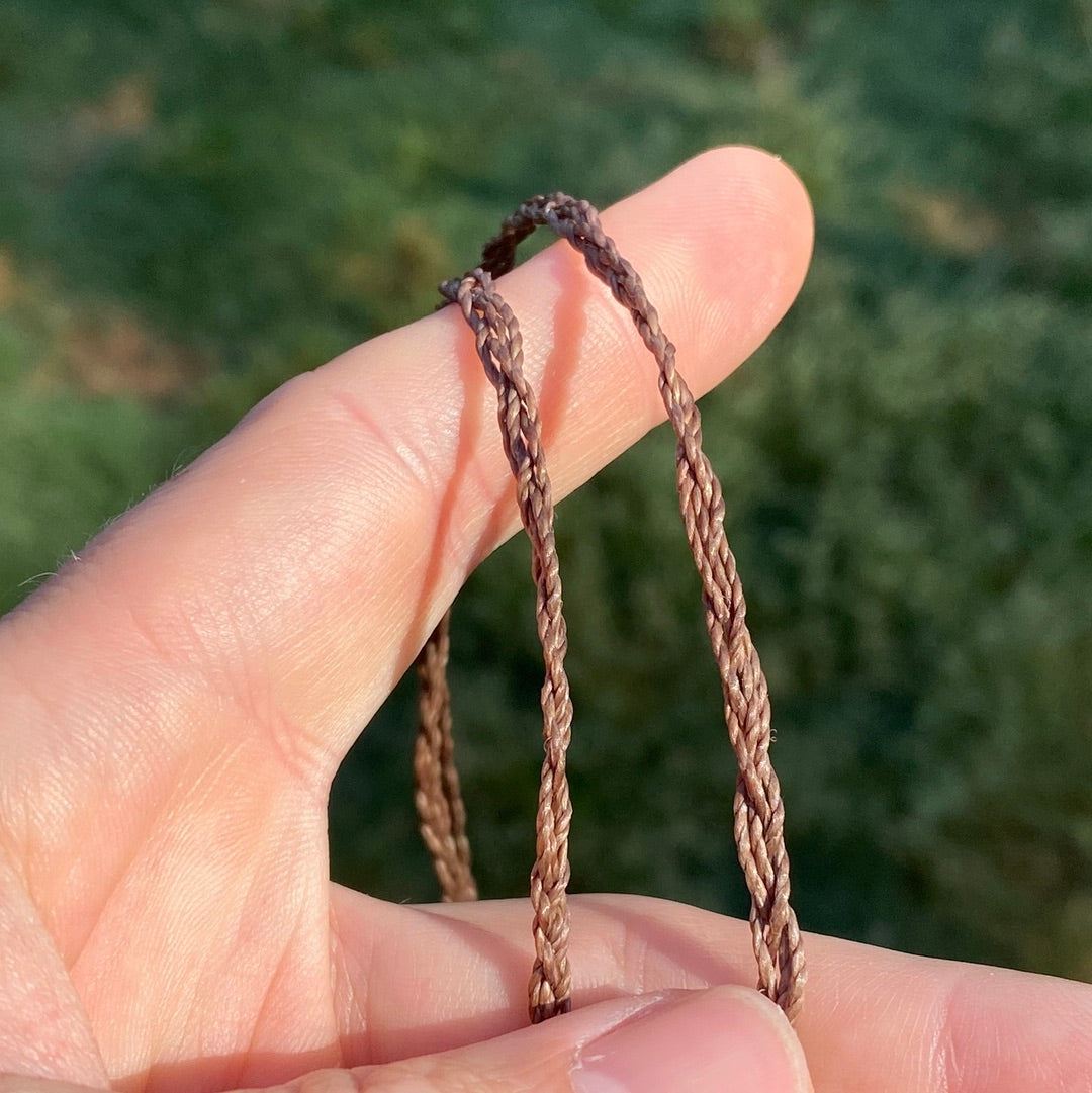 Colorado Amazonite Macrame Necklace in brown