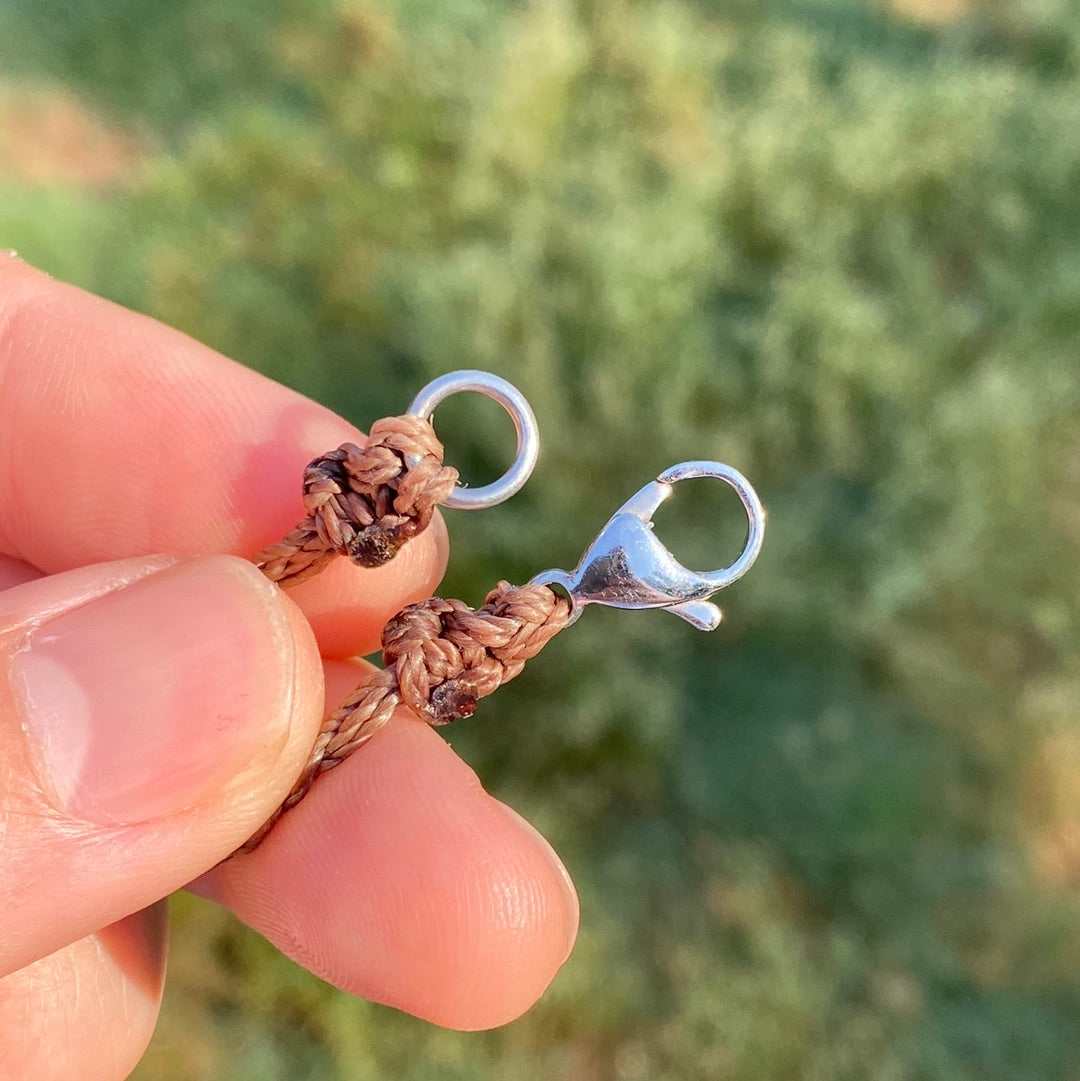Colorado Amazonite Macrame Necklace in brown
